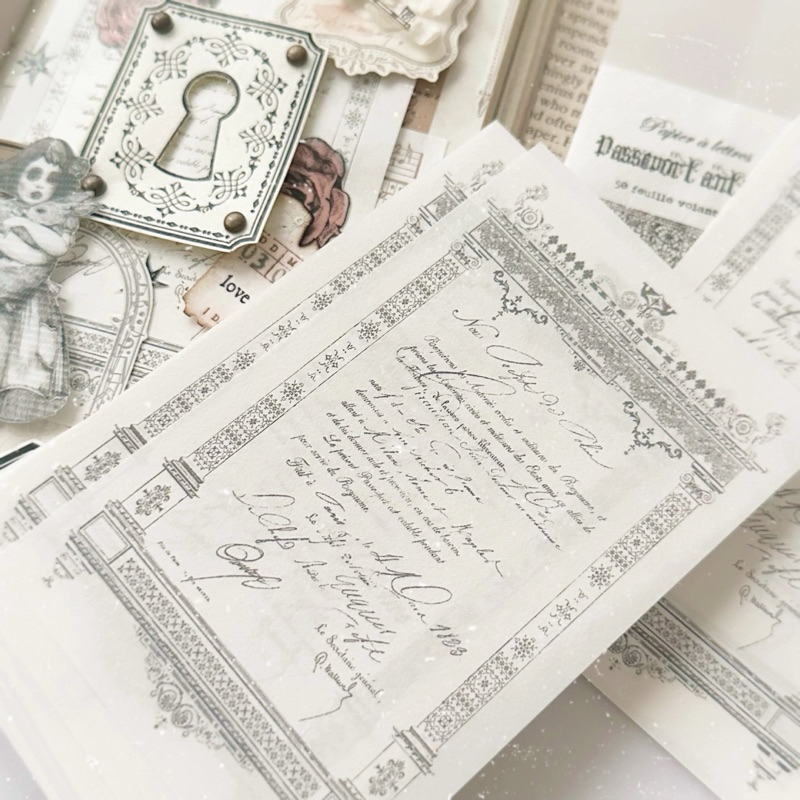 

Journal Pages X Lamp Paperie Passeport Antique Notepaper