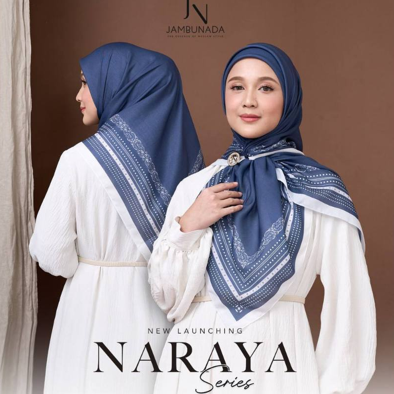 Jambunada Naraya Scarf Series / Hijab Voal / Hijab Motif / Hijab segiempat