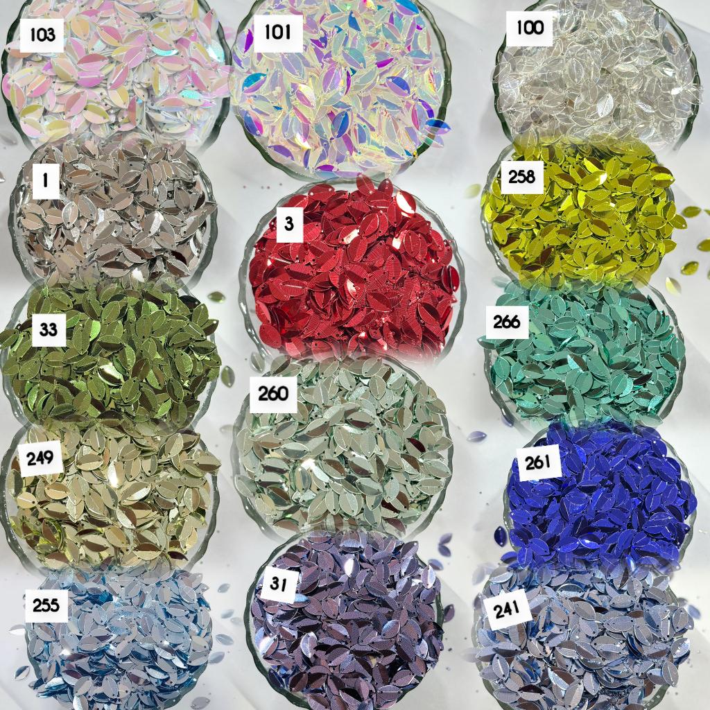 Payet/Sequin Mata Lipat 7x12 GRADE A 100 gram