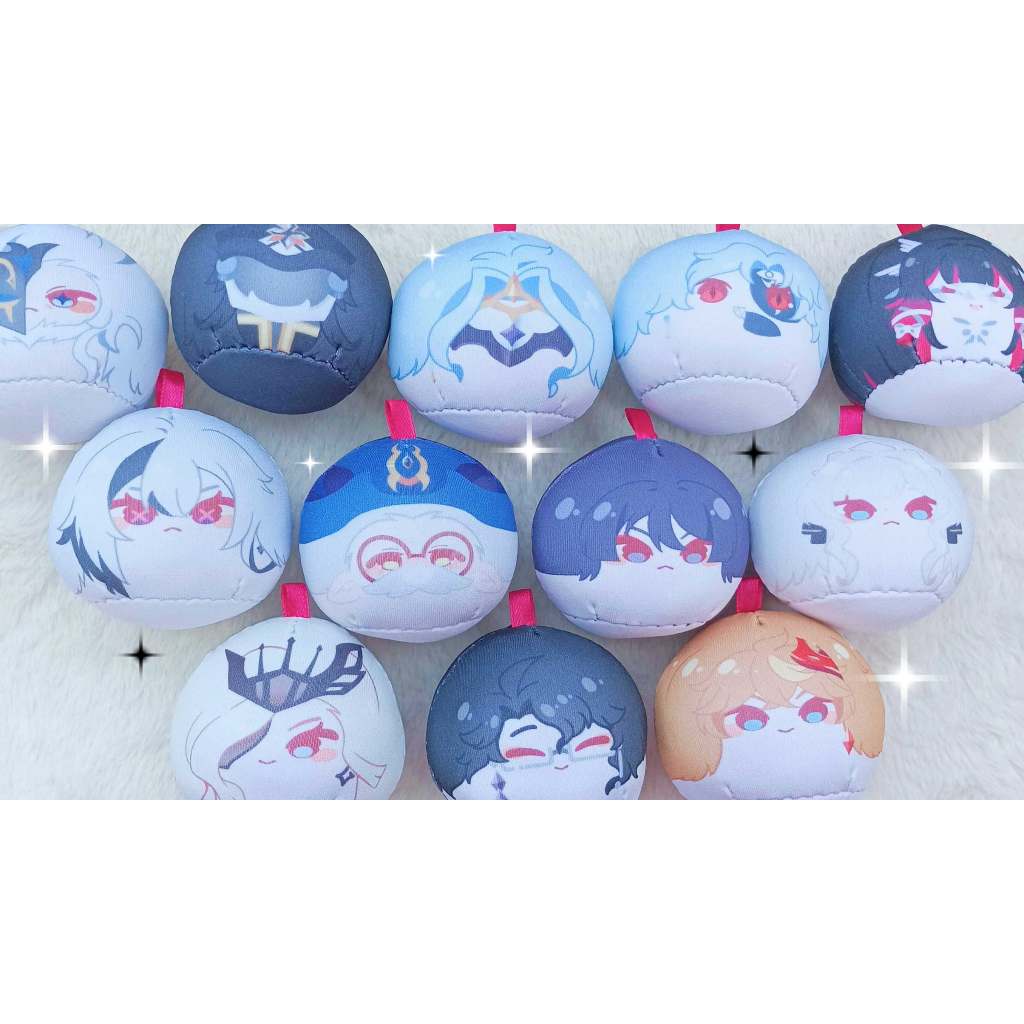 Omanjuu / Bulat Plush Gantungan Kunci / Keychain Genshin Impact Fatui Harbinger Dottore Neuvillette