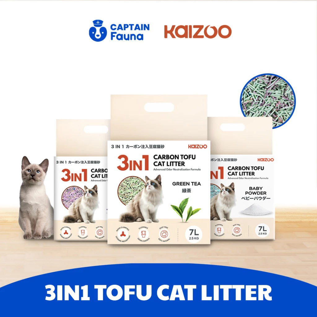 

KAIZOO JAPANESE Kaizoo 3 in 1 Carbon Tofu Cat Litter 7L ORIGINAL