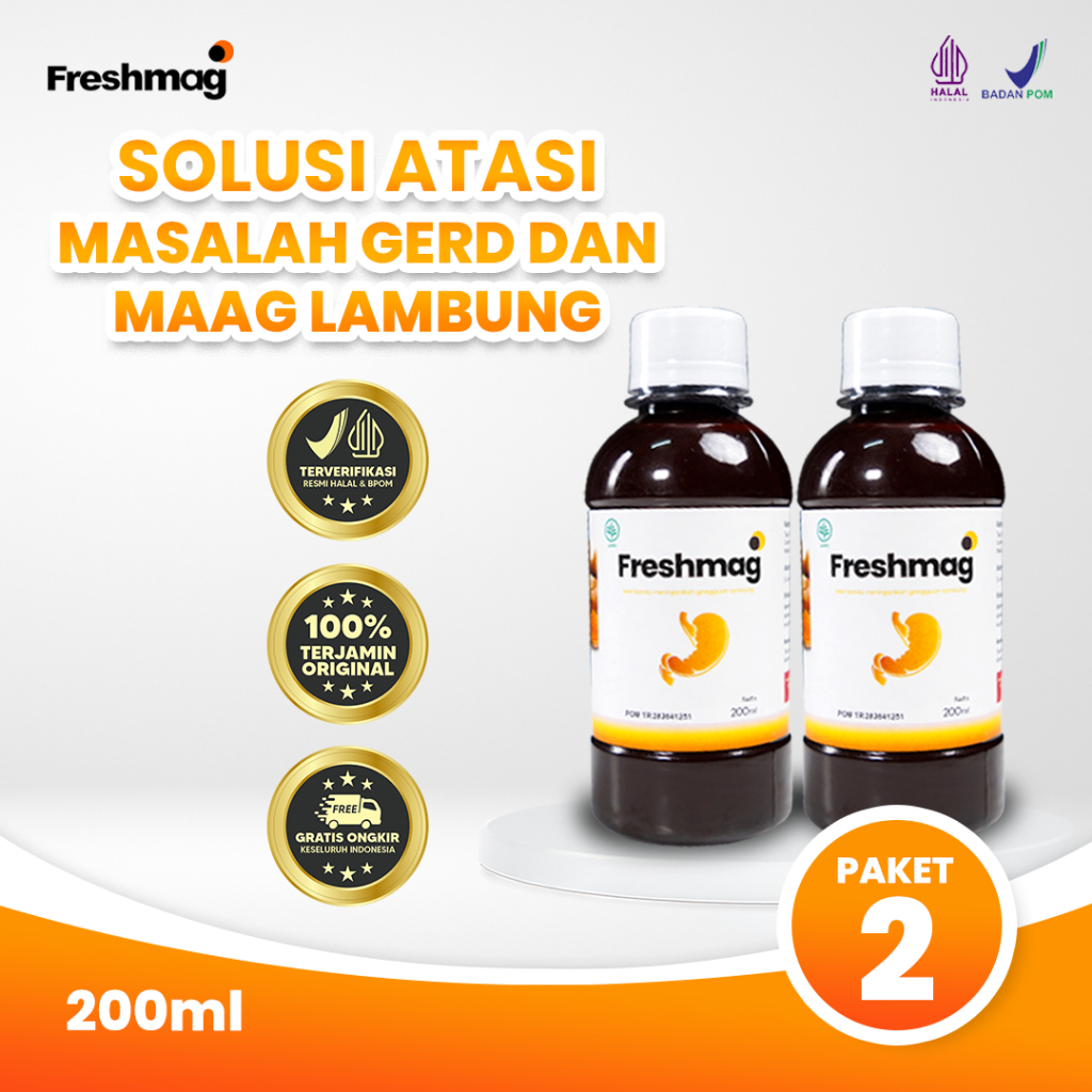FRESHMAG PAKET 2 BOTOL - Madu Freshmag Paket Sembuhkan Asam Lambung Gerd Maag Kronis Radang Lambung 