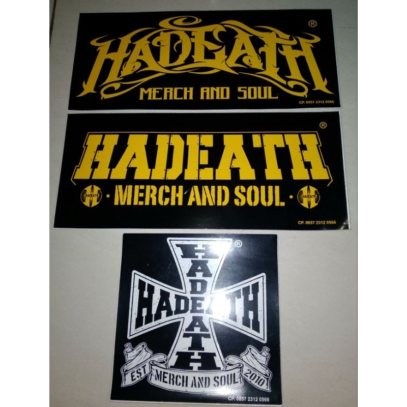 

stiker hadeath ukuran besar original 3pcs/pack