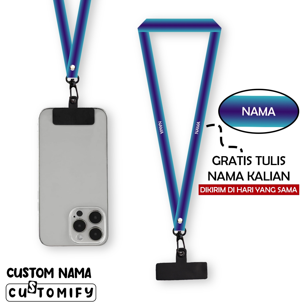 

Lanyard Custom Nama Tali Gantungan Nametag 1,5 cm Printing 2 Sisi Design 69 - Customify