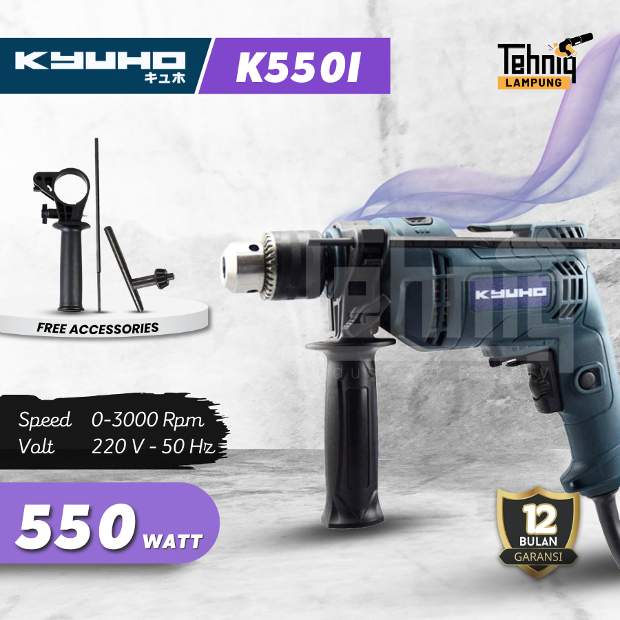 Kyuho K550I Mesin Bor Tembok Listrik | Impact Drill Kyuho K550I | Kyuho K550I Mesin Bor Listrik Impa