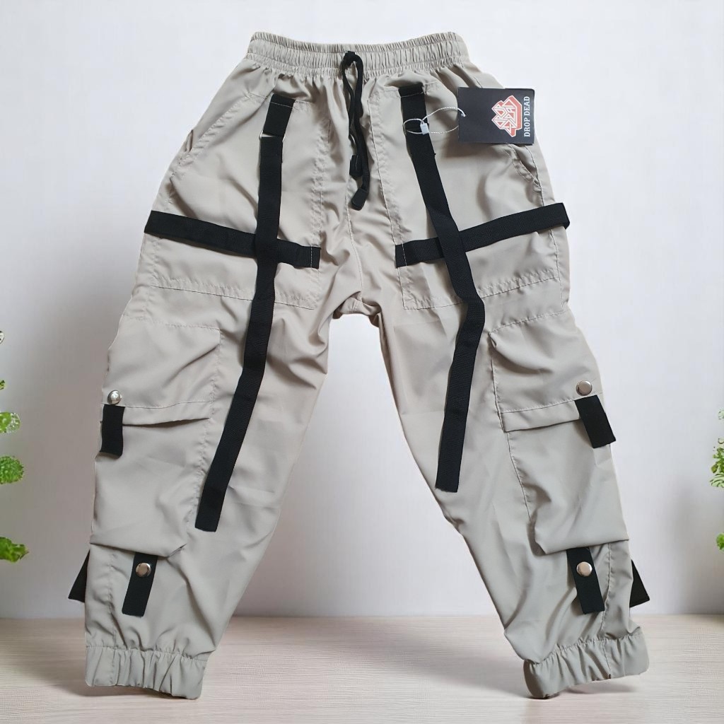 Black Monkey (BM) celana style kargo parasut hip hop Celana Baggy Anak Celana Cargo Anak Laki laki d