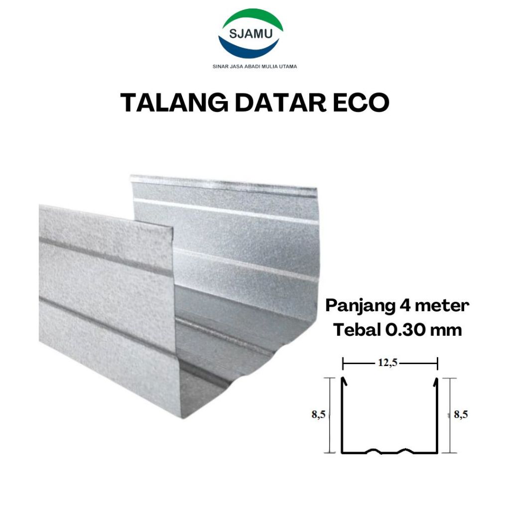 Talang Air Rumah (SJAMU Talang Metal) Talang Datar ECO