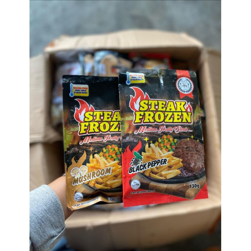 

STEAK FROZEN BLACKPAPER DAN MUSHROOM