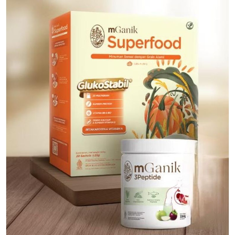 

mganik 3Peptide 330gr - Suplemen Jantung+mganik Multigrain 500gram
