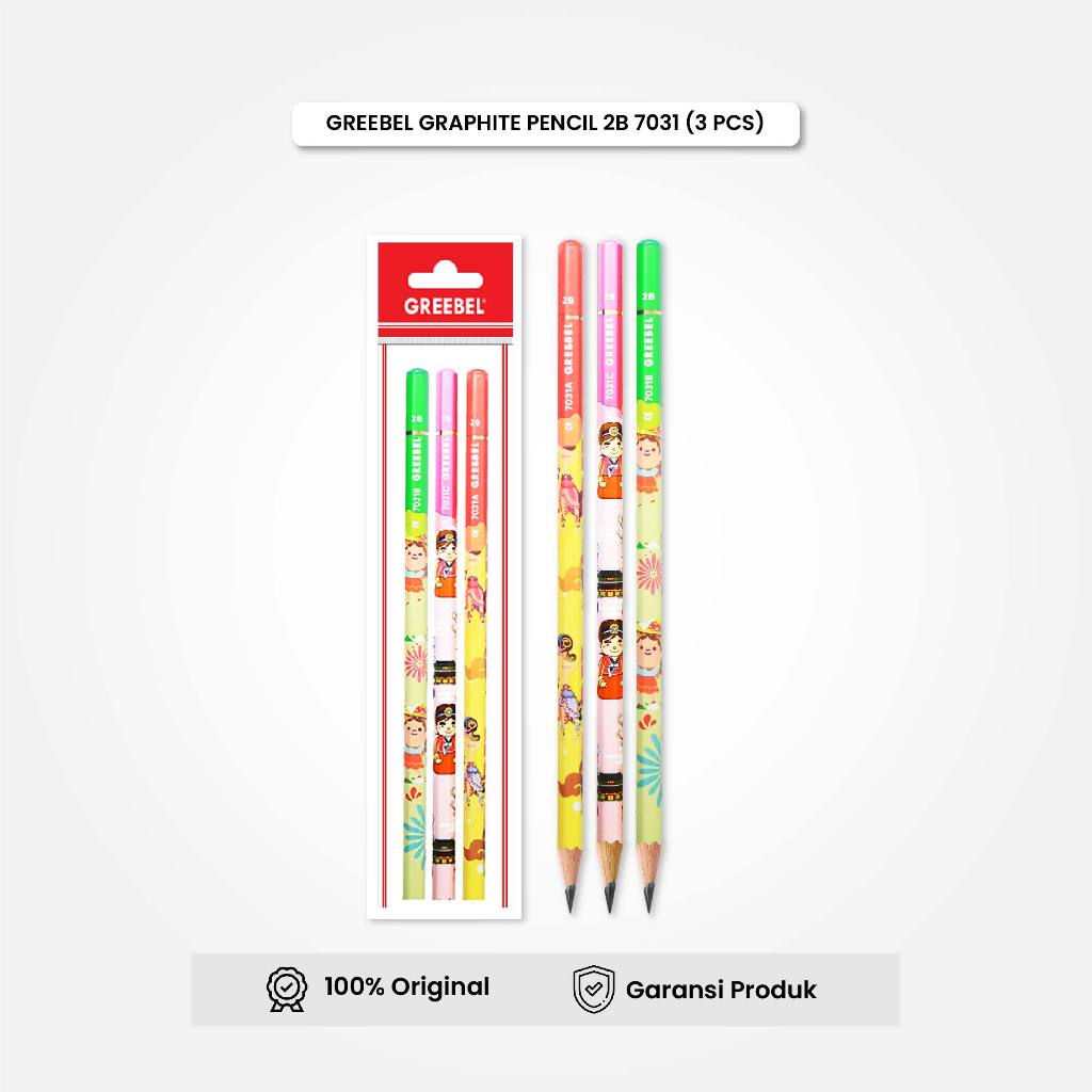 

Pensil Kayu 2B 7030 Dream (3PCS/SET) Greebel / Pensil Tulis Ujian / Grafit Graphite / Pensil Gambar / IStationery