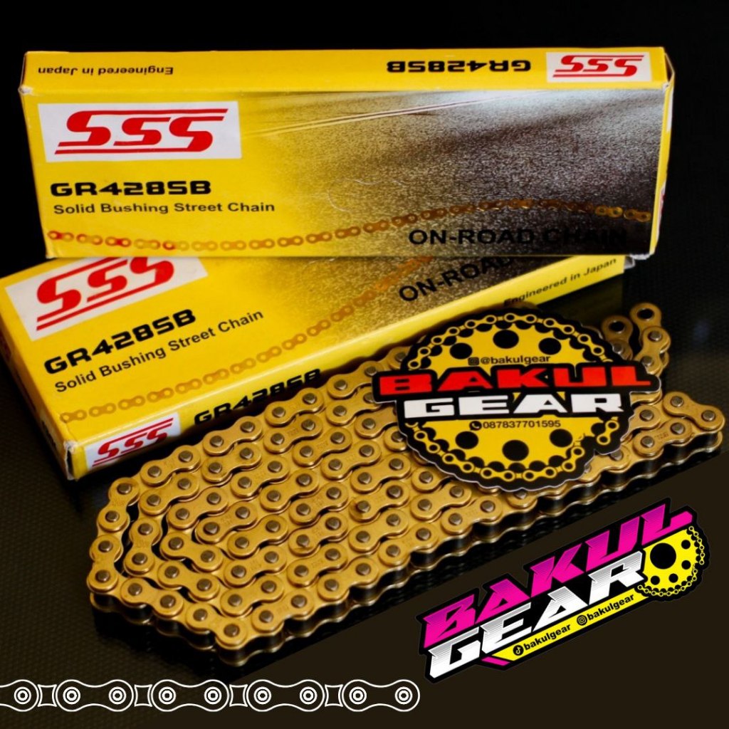 Rantai SSS 428 415 Gold Merah Biru Hijau Ungu Oren SB HSB HSBT HMX ORING