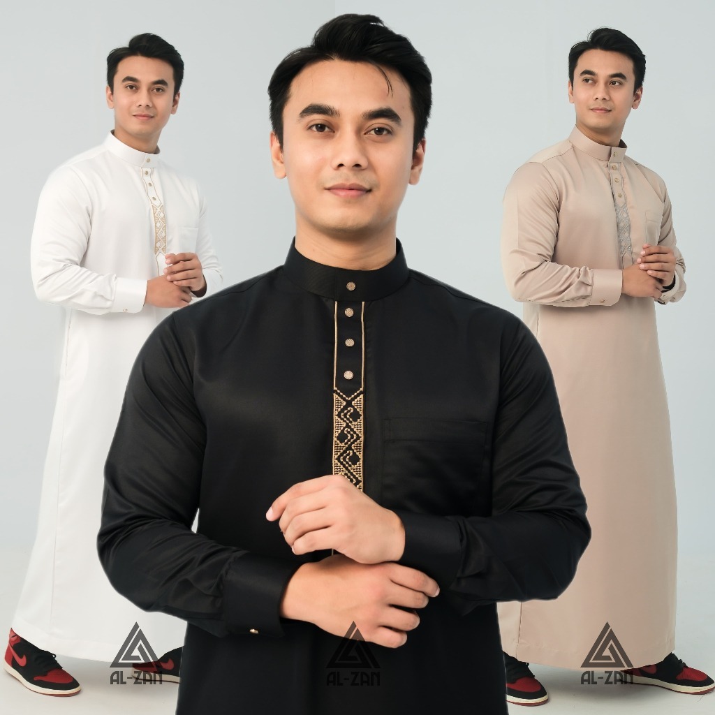 jubah Pria slimfit Gamis Pria Jubbah Mewah Bordir jubah mewah bordir jubah pria muslim busana muslim
