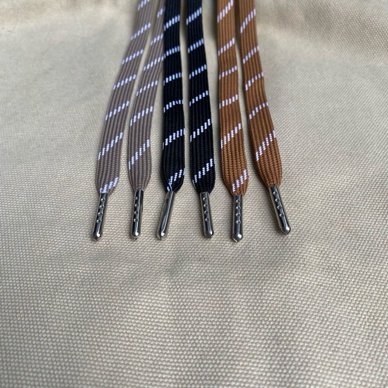 sepasang Tali sepatu flat bermotif polyesters