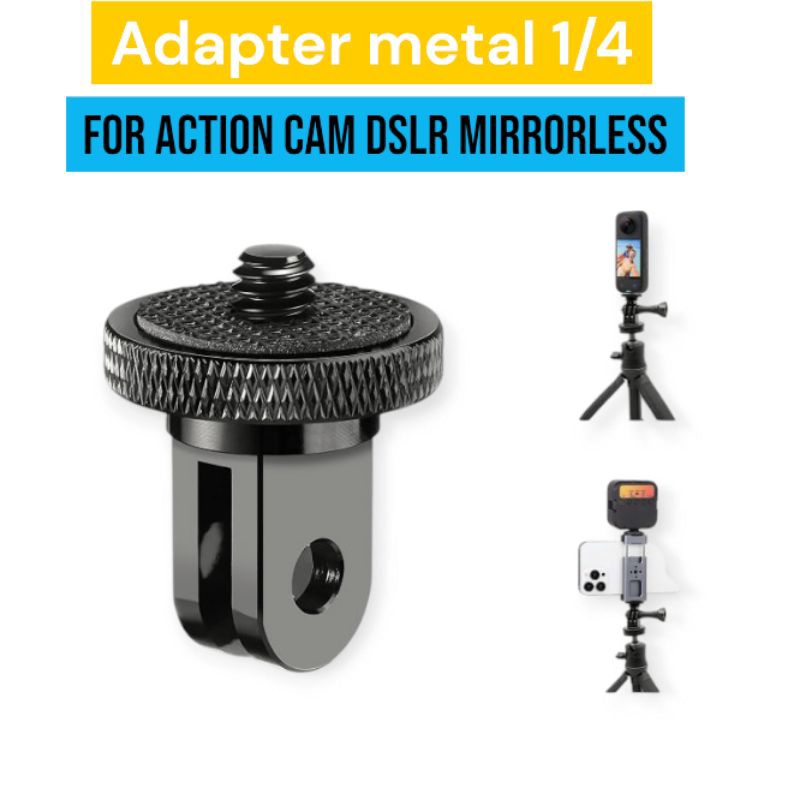 Metal Mini Tripod Adapter GoPro YI DSLR Mirrorless BPro SJCAM Action Cam Insta360 Tripod Adapter