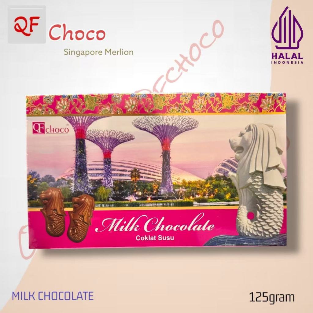 Cokelat Singapore Merlion QFcHoco  Original 100% Halal 125gram IMPORT