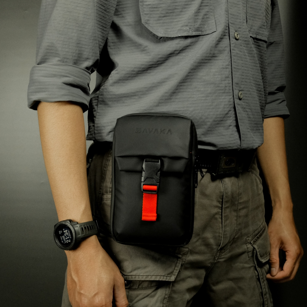 Pouch Bag Pria SAVAKA P4 Tas Pinggang Kecil HP Hanging Wallet Cowok Premium Waterproof