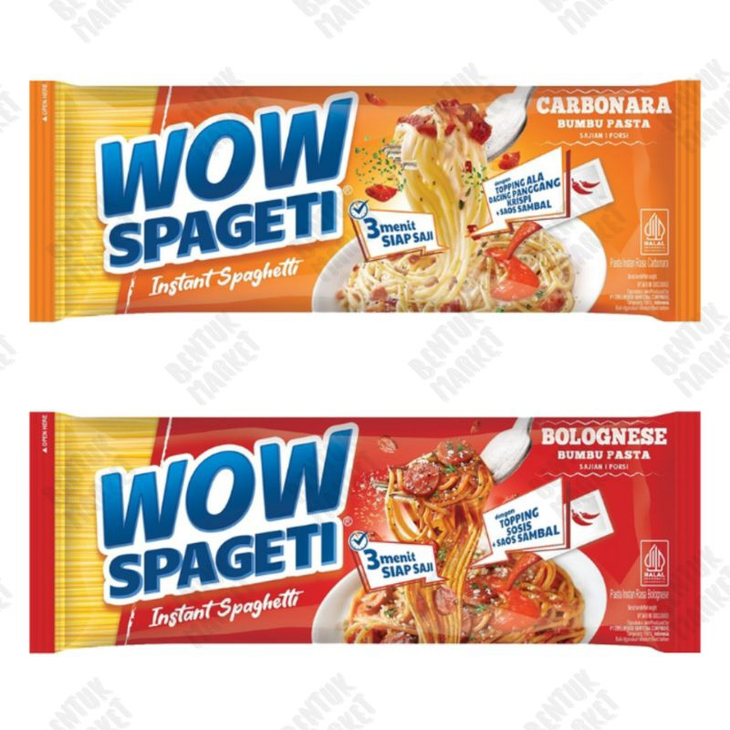 

Pasta WOW Spageti ALL VARIANT 88gr (PCS)