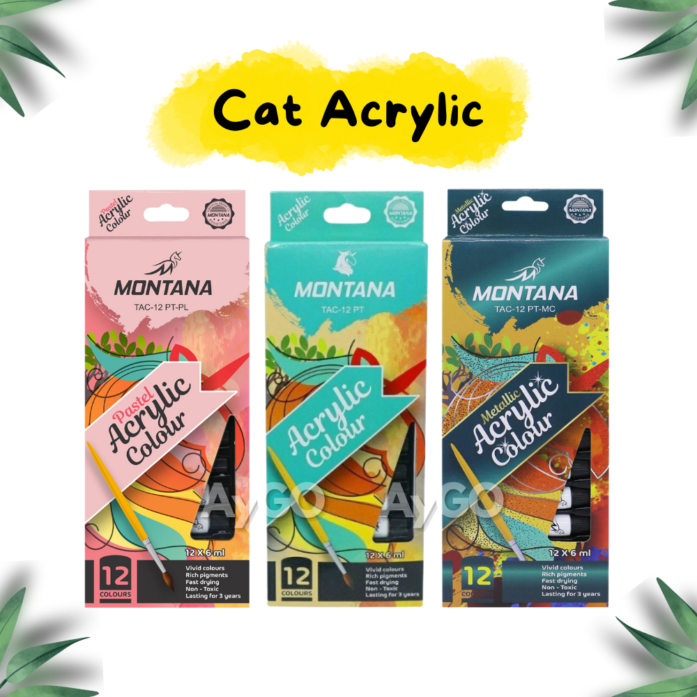 

MONTANA CAT ACRYLIC / CAT AKRILIK / Cat Acrylic Pastel / Cat Acrylic Metalic