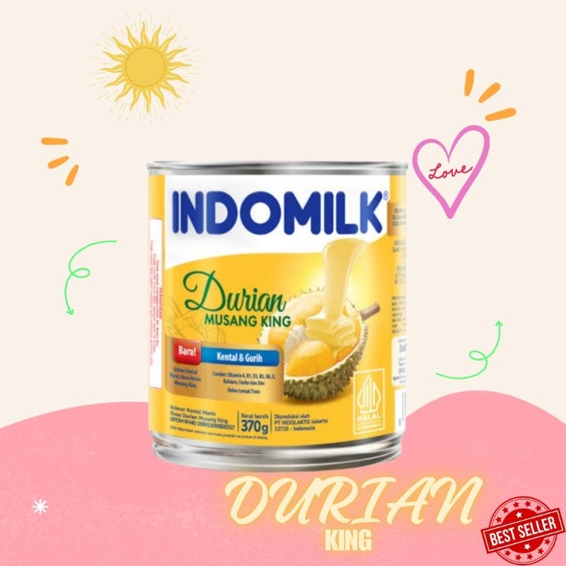 

DURIAN KING. SUSU INDOMILK DURIAN KING 370GR (1kaleng)