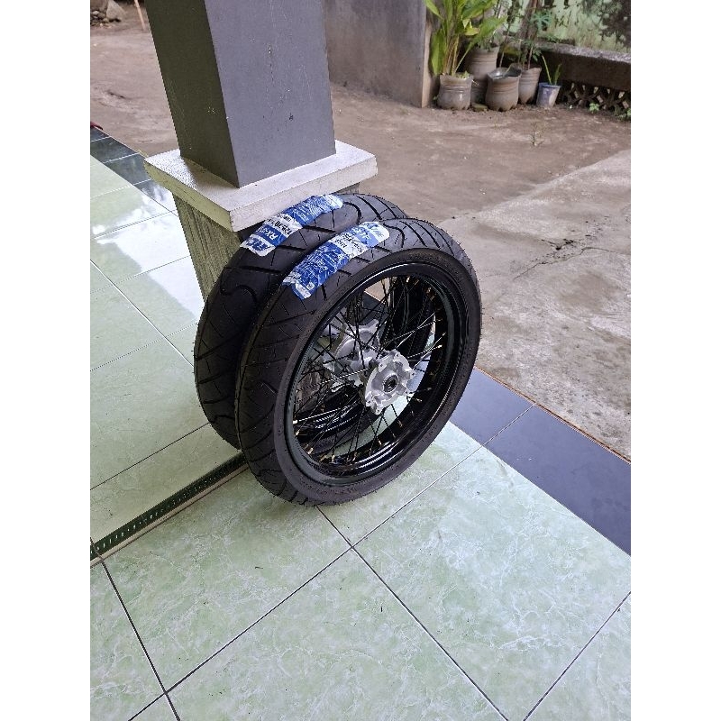 Roda Supermoto CRF 150L set ban full baru