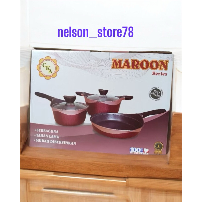 Panci CKA Maroon series set Orginal