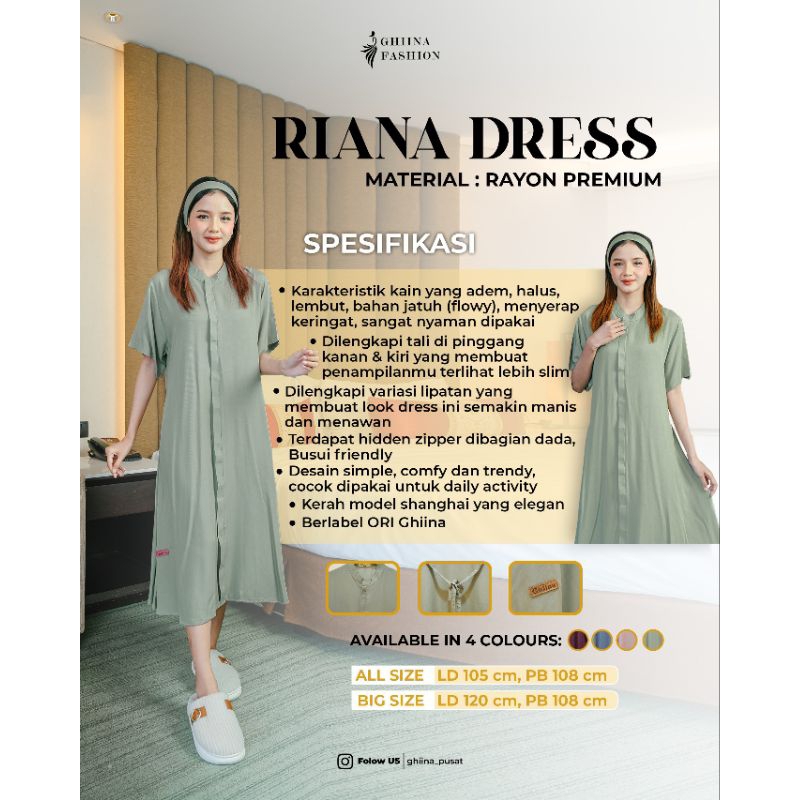 RIANA DASTER TERBARU✅✅GHINA FASHION//DASTER RAYON ADEM