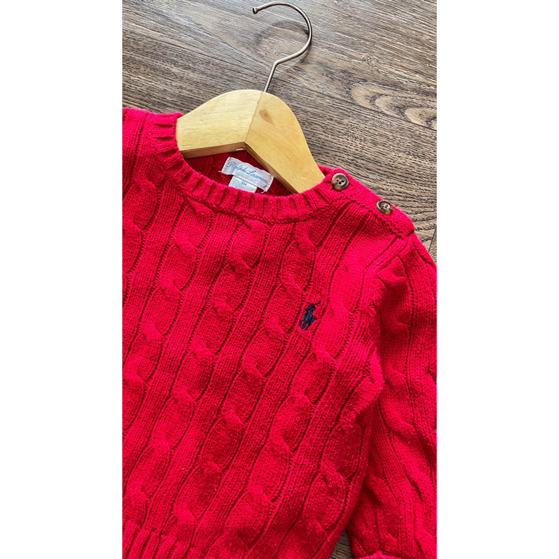 Polo RL sweater cable anak, sweater rajut anak brand