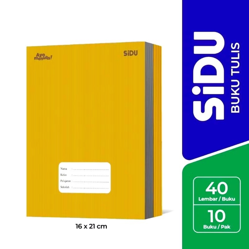

BUKU TULIS SIDU 40 Lembar, 1 Pack isi 10 Buku - Cover Sampul Coklat - Buku Tulis Murah BEST SELLER!