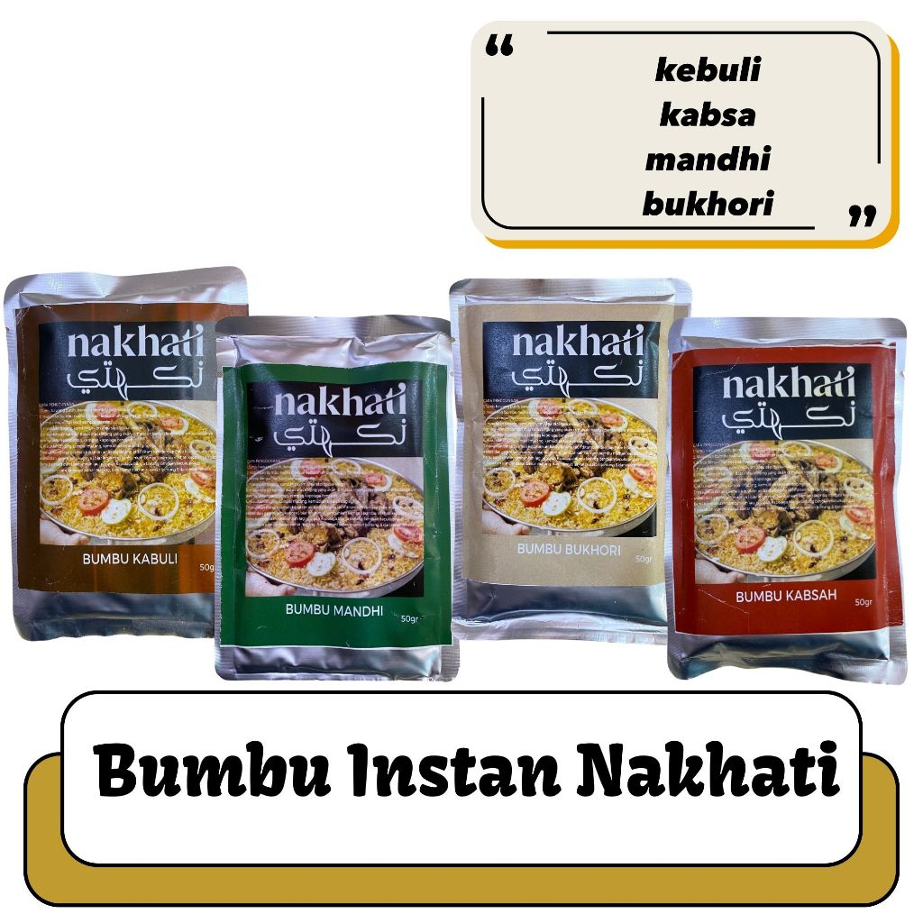 

OLEH OLEH HAJI DAN UMROH BUMBU NASI NAKHATI KEBULI BRIYANI KABSA MANDHI INSTANT NON MSG & PENGAWET I BUMBU NUHA INSTAN UNTUK NASI KEBULI I KABSA DLL