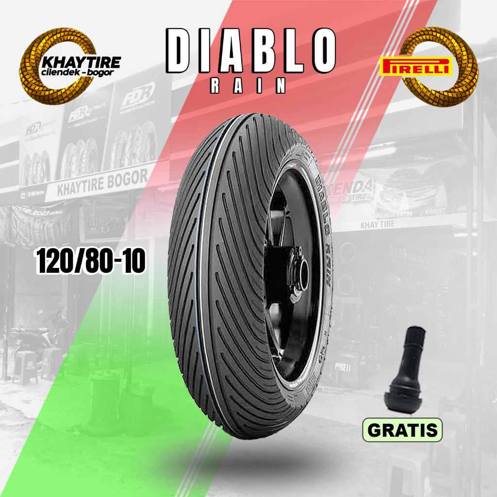 Ban Motor PIRELLI DIABLO RAIN 120/80 Ring 10 Tubeless