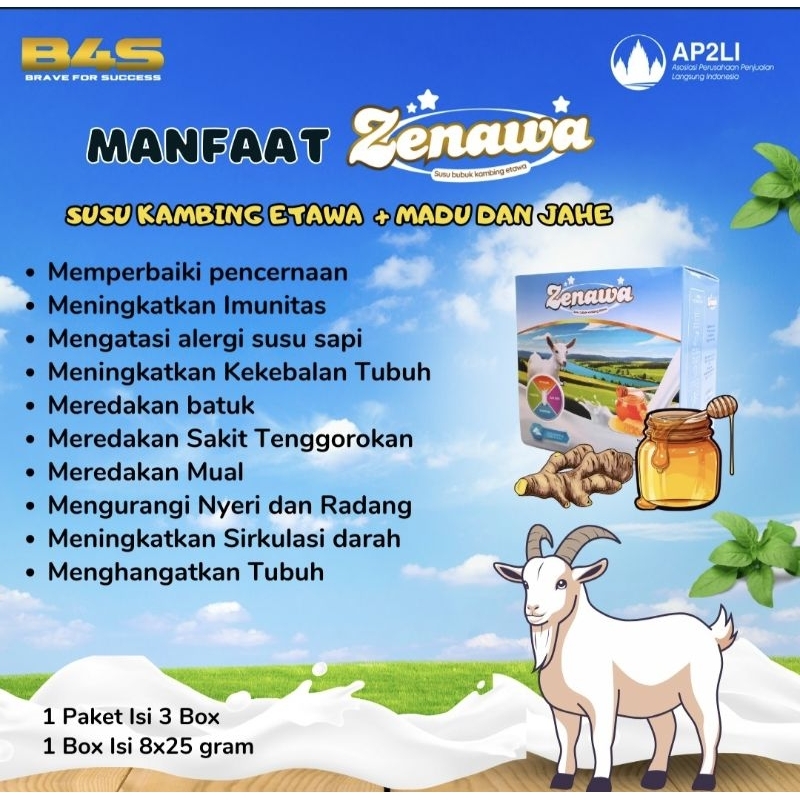 

Susu etawa viral Zenawa Original 100% asli