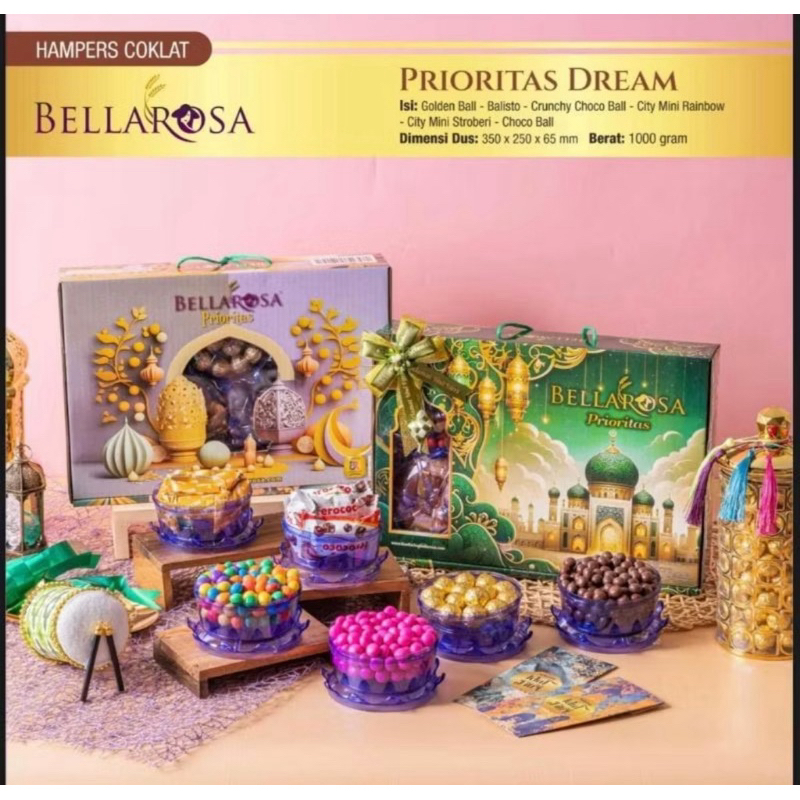 

PAKET COKLAT PRIORITAS DREAM BELLAROSA BINGKISAN KUE LEBARAN