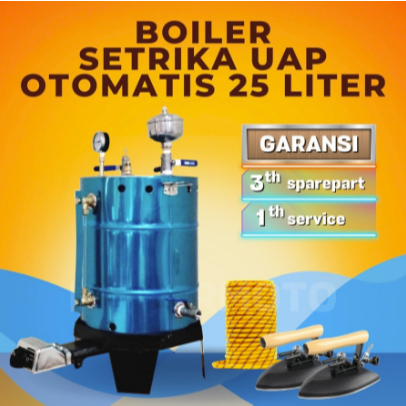 Setrika Uap Laundry Konveksi OTOMATIS Mistermoto 25 Liter 2 setrika