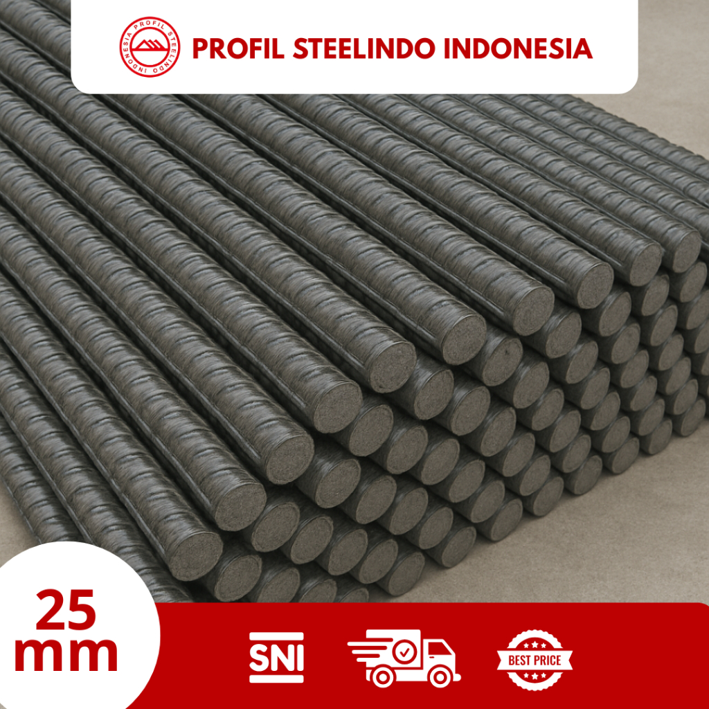 Bahan Bangunan Besi Beton Ulir 25 mm