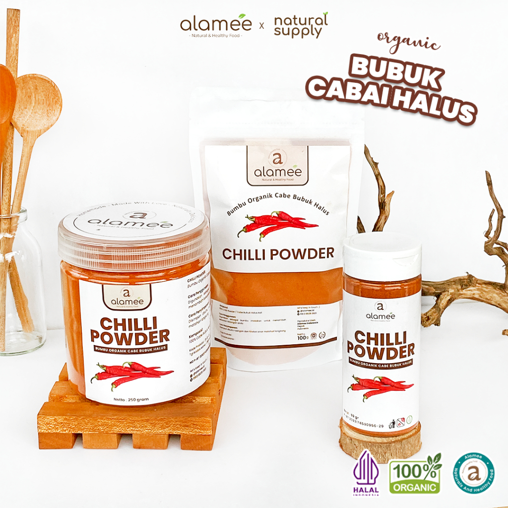 

Bumbu Cabe Cabai Bubuk Kering Halus Pedas Chilli Seasoning Powder Cabai Rempah Murni Asli Dapur 250g