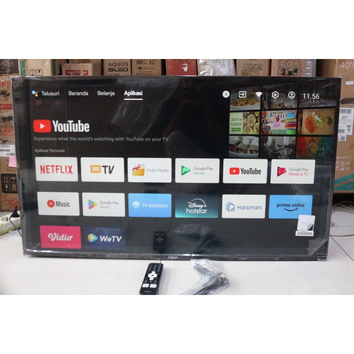 PANASONIC 43IN ANDROID TV YOUTUBE WIFI NETFLIX BLUETOOHT PLAYSTORE KONDISI MULUS FULSET 4451
