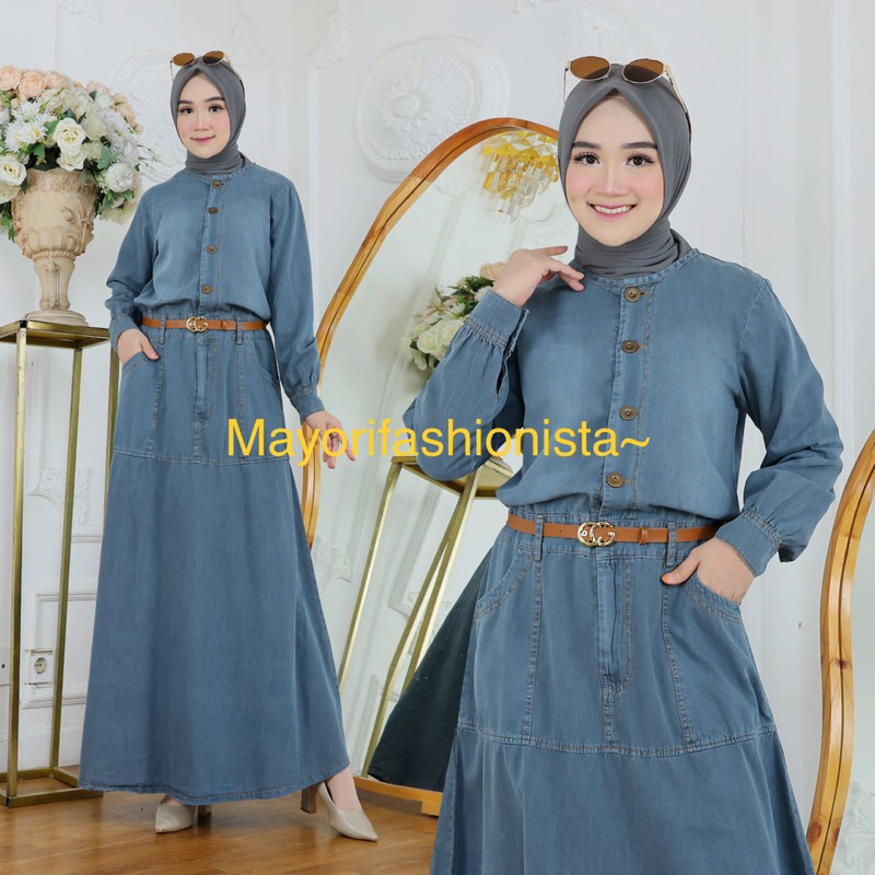{COD} MF//GAMIS JEANS SIMPLE// GAMIS JEANS MURAH OOTD//GAMIS JEANS KEKINIAN GAMIS SIMPLE//GAMIS JEAN