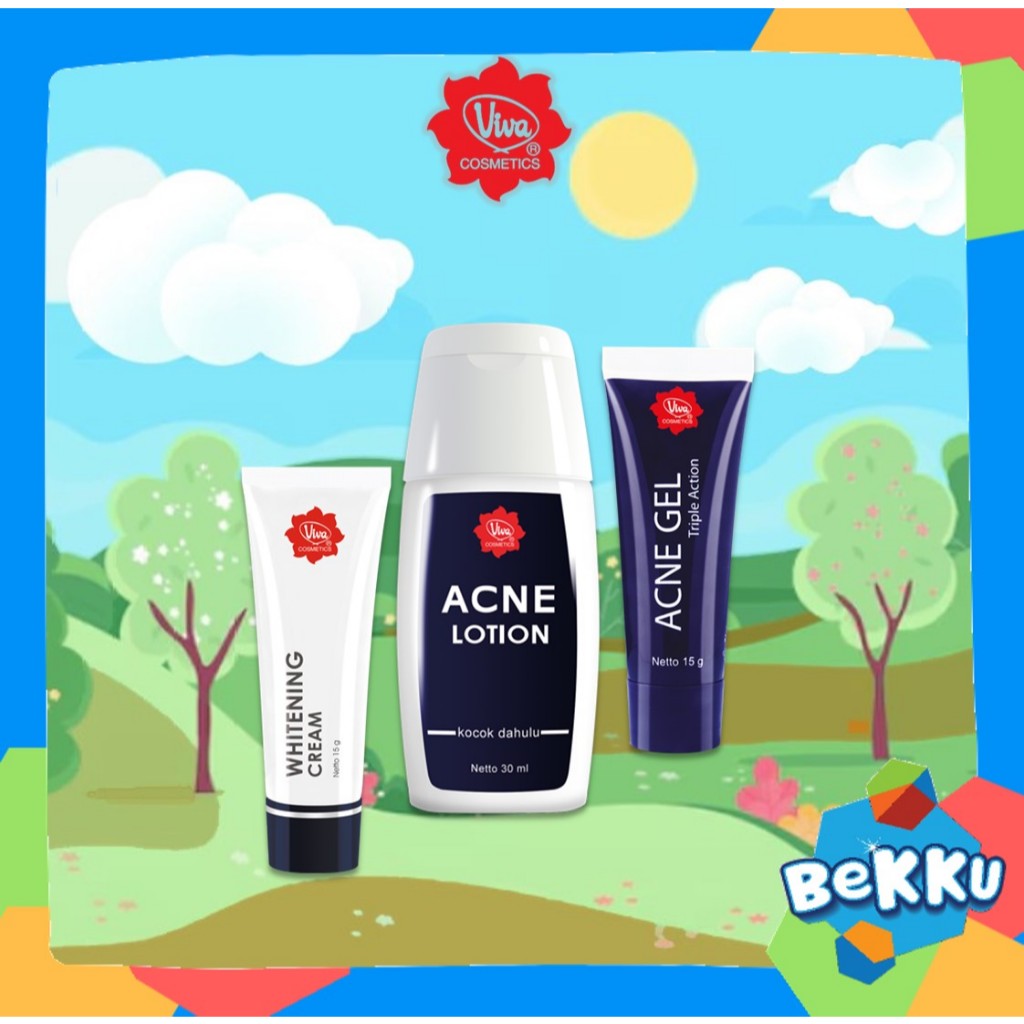 Viva Acne Series / Perawatan Kulit Wajah Berjerawat / Krim Jerawat / Obat Totol Jerawat / Bekku