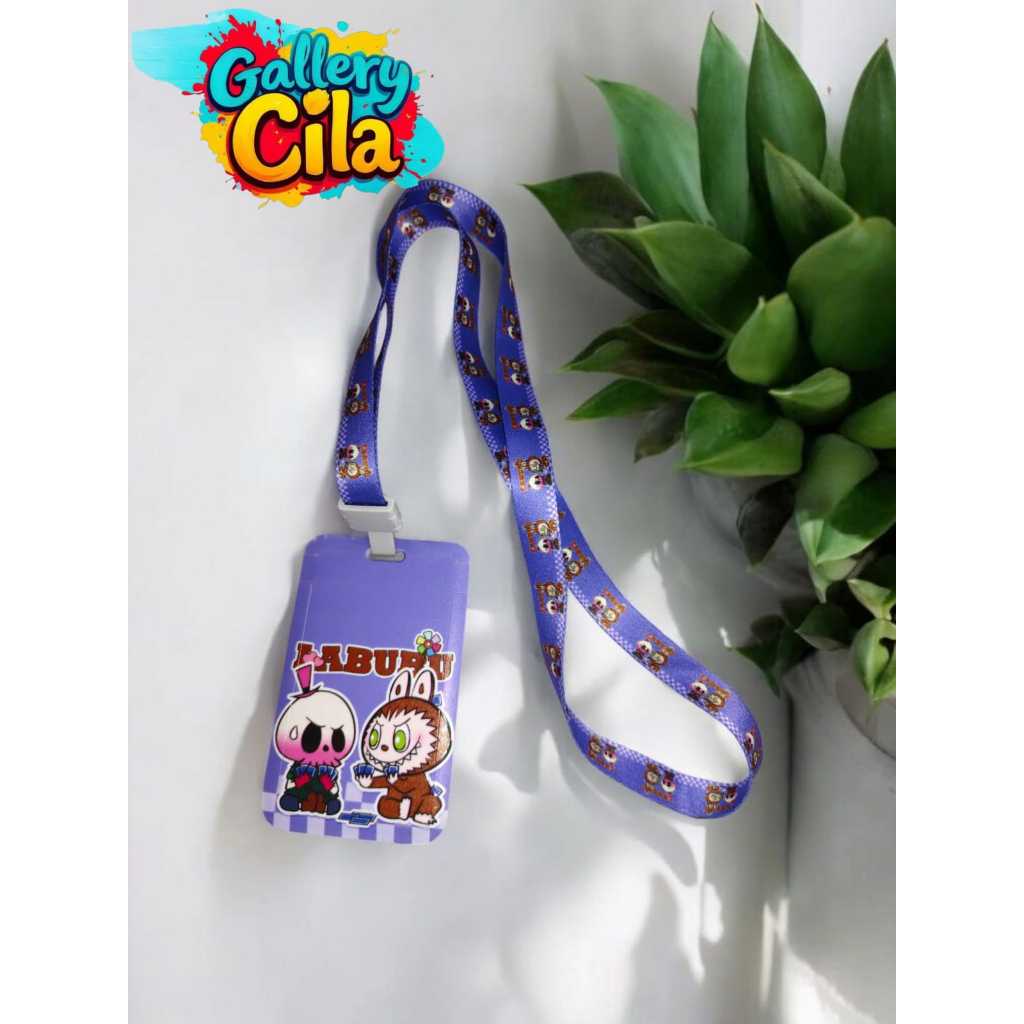 

Gantungan Labubu Nametag Gantungan ID Card Panjang Tali 40cm Panjang Tempat Kartu 11cm