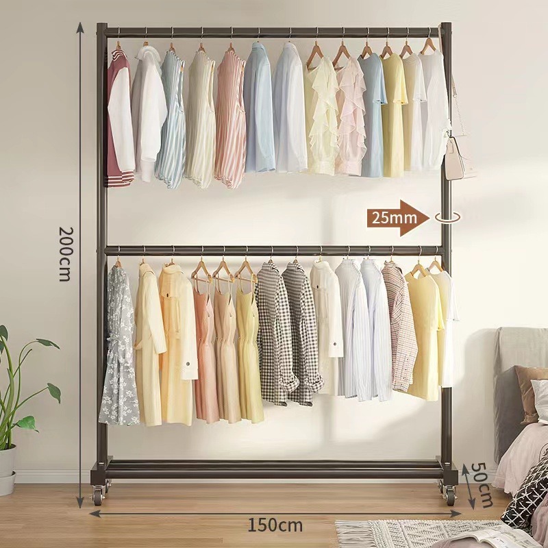 Rak Gantungan Baju Aesthetic/Rak Gantungan Serbaguna/Rak Gantung Baju/Rak Gantungan Baju Portable