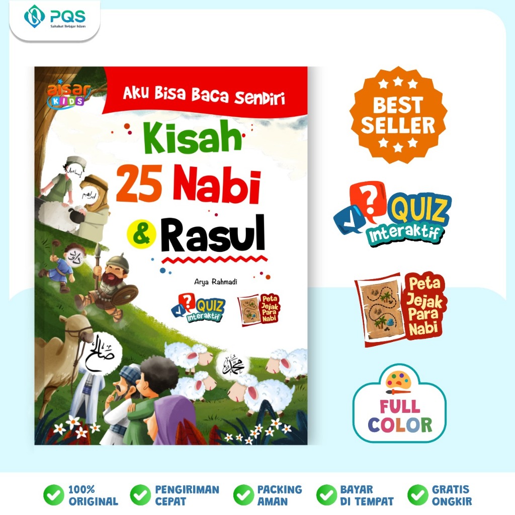 Pustaka Qur'an Sunnah ~ Buku Kisah 25 Nabi & Rasul  ~ Buku Islami Cerita Anak Bergambar