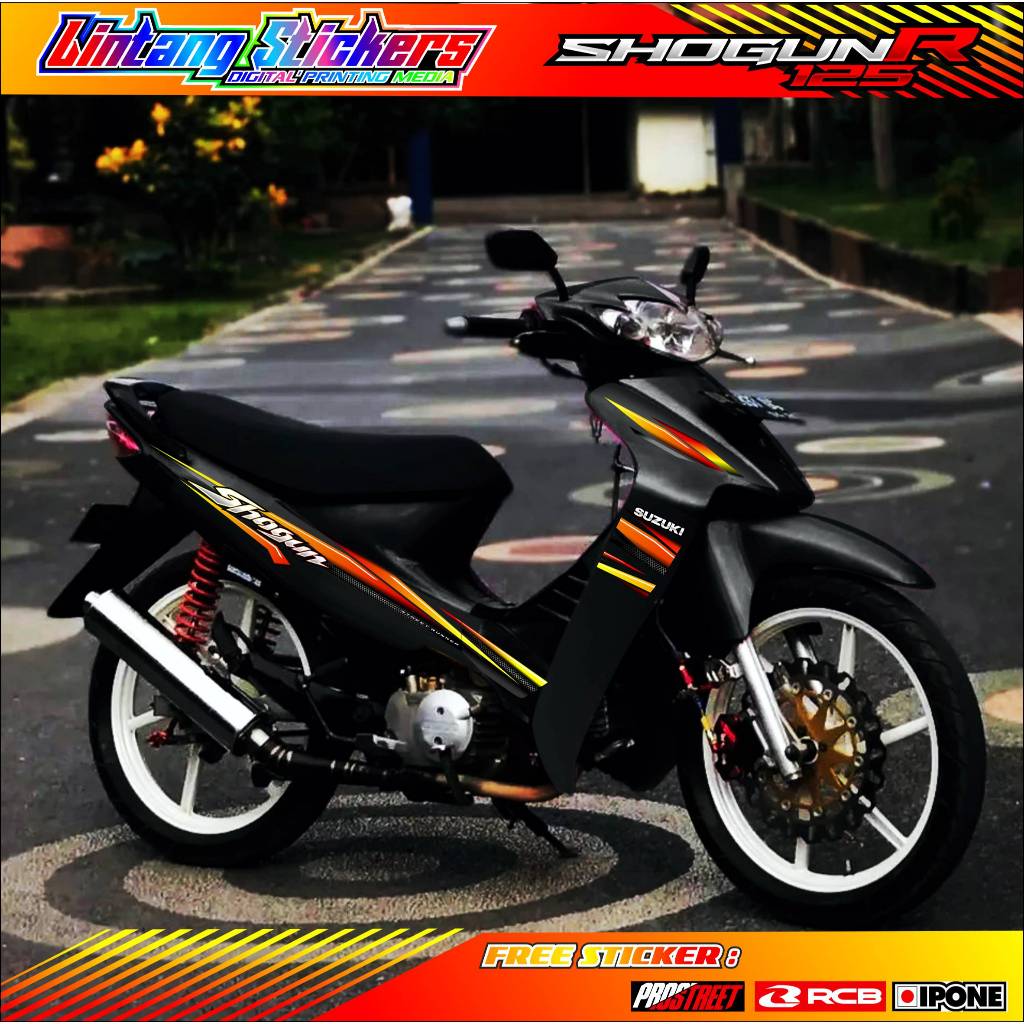 STRIPING VARIASI SUZUKI SHOGUN R 125 / STICKER LIST VARIASI MOTOR SUZUKI SHOGUN R 125