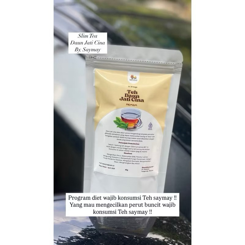 

SLIM TEA DAUN JATI CINA BY SAYMAY Isi 20 kantong