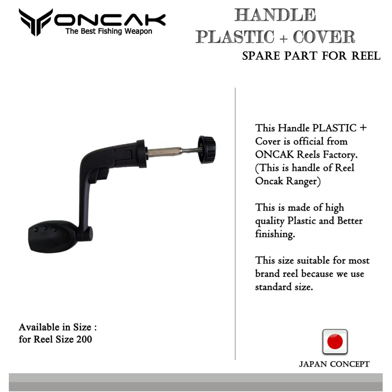 handle atau engkol plastik + cover buat reel murah uk 200.750.800