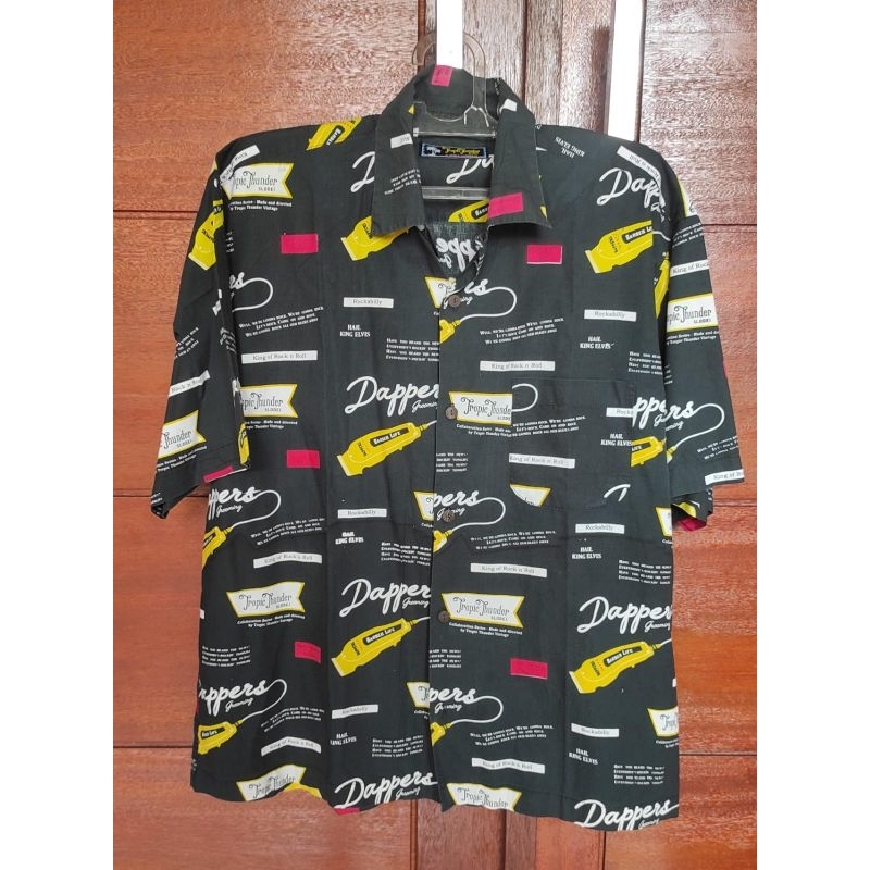 [Preloved] Kemeja Vintage Motif Lucu Kemeja Slodei edition Tropic Thunder XXL