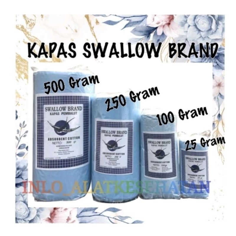 KAPAS Swallow 500 Gram/Pembalut Luka Swallow/Kapas Luka