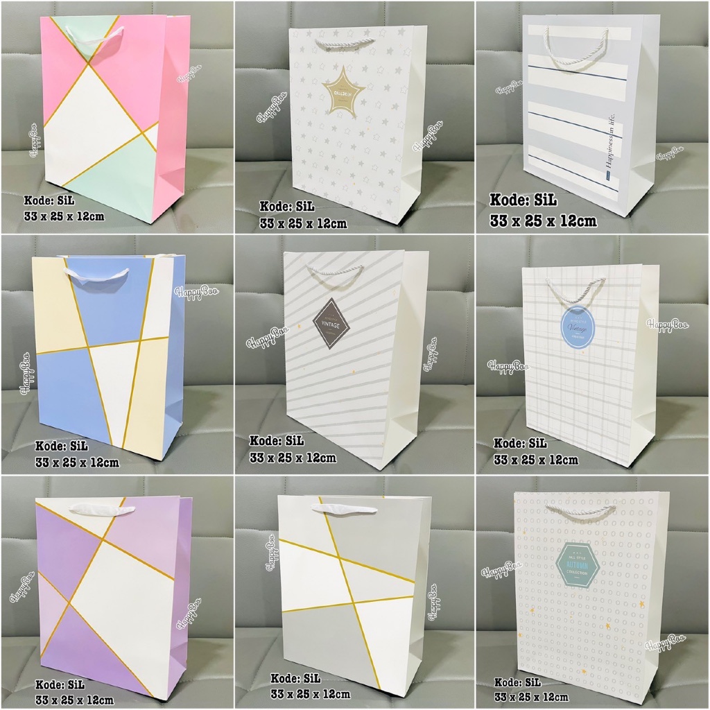

bag paper bag tas kado tas kertas goodie bag hampers large besar tinggi sil import tas kado besar