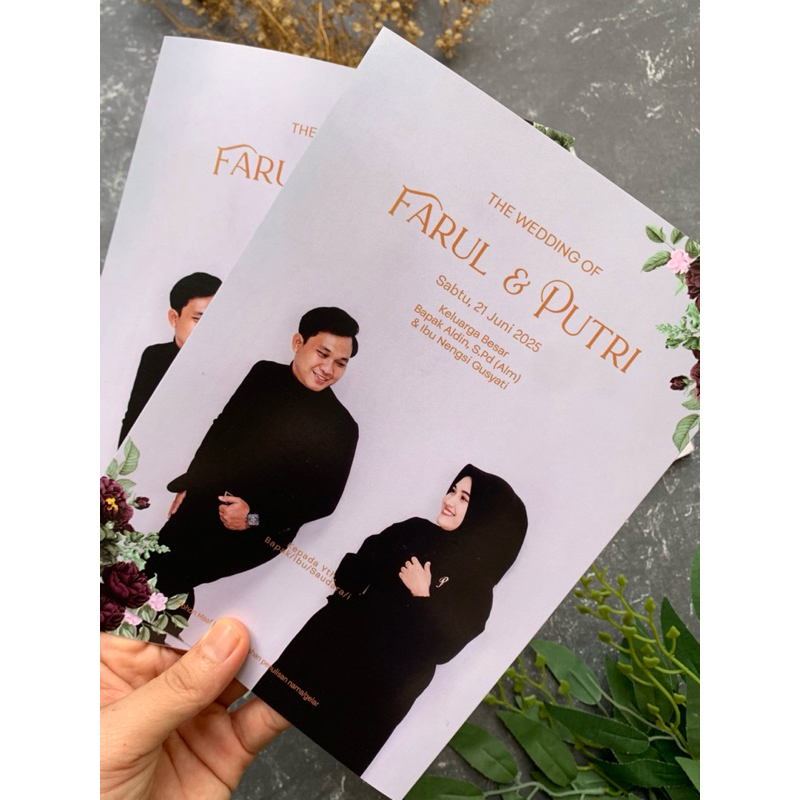 

undangan Soft cover size 21x32 cm 230 gr