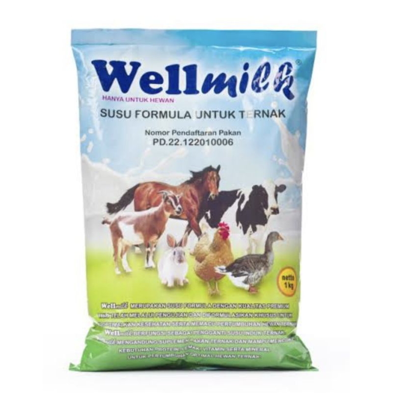 WELLMILK SUSU TERNAK KAMBING SUSU ANAK SAPI KAMBING HEWAN PENGGANTI SUSU INDUK