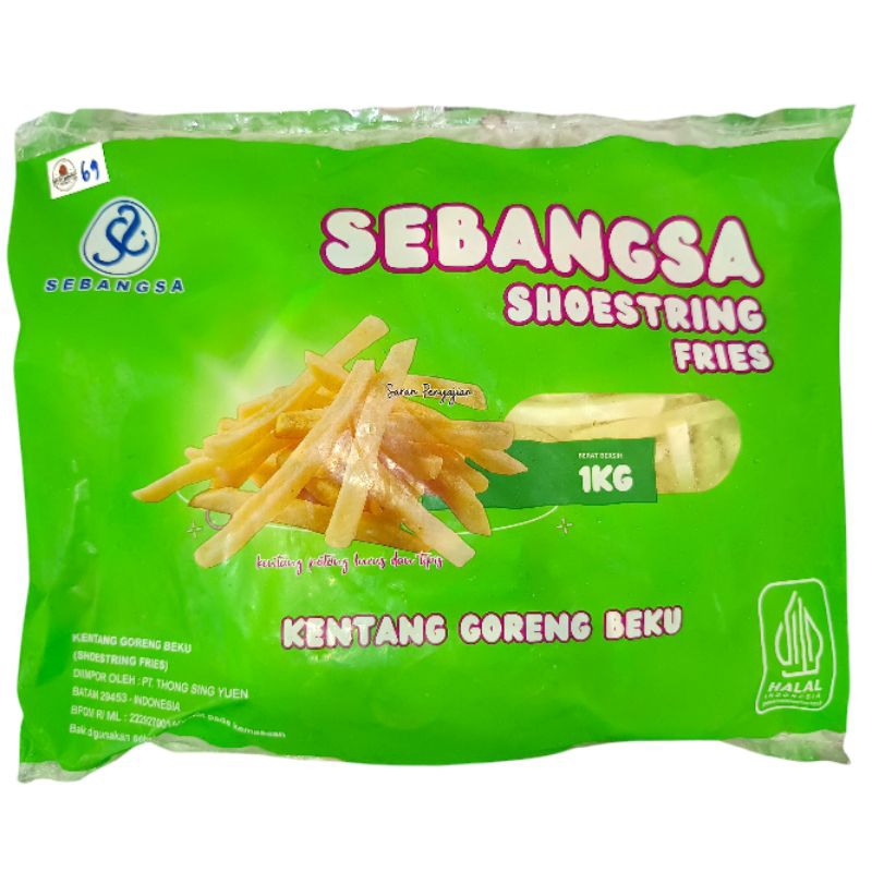 

Kentang Goreng French Fries Sebangsa Shoestring Cut 1 Kg